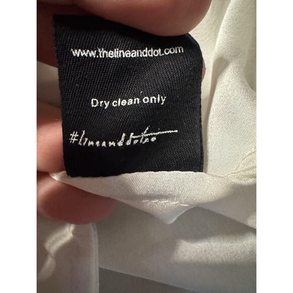 Line & Dot Mini Dress Blue Floral Bell Sleeve Fall Anthropologie M - Picture 11 of 13